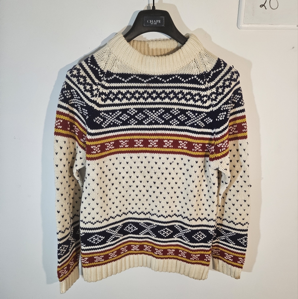 Vintage 80's Men's Grant Crest Knit Crewneck Sweater!